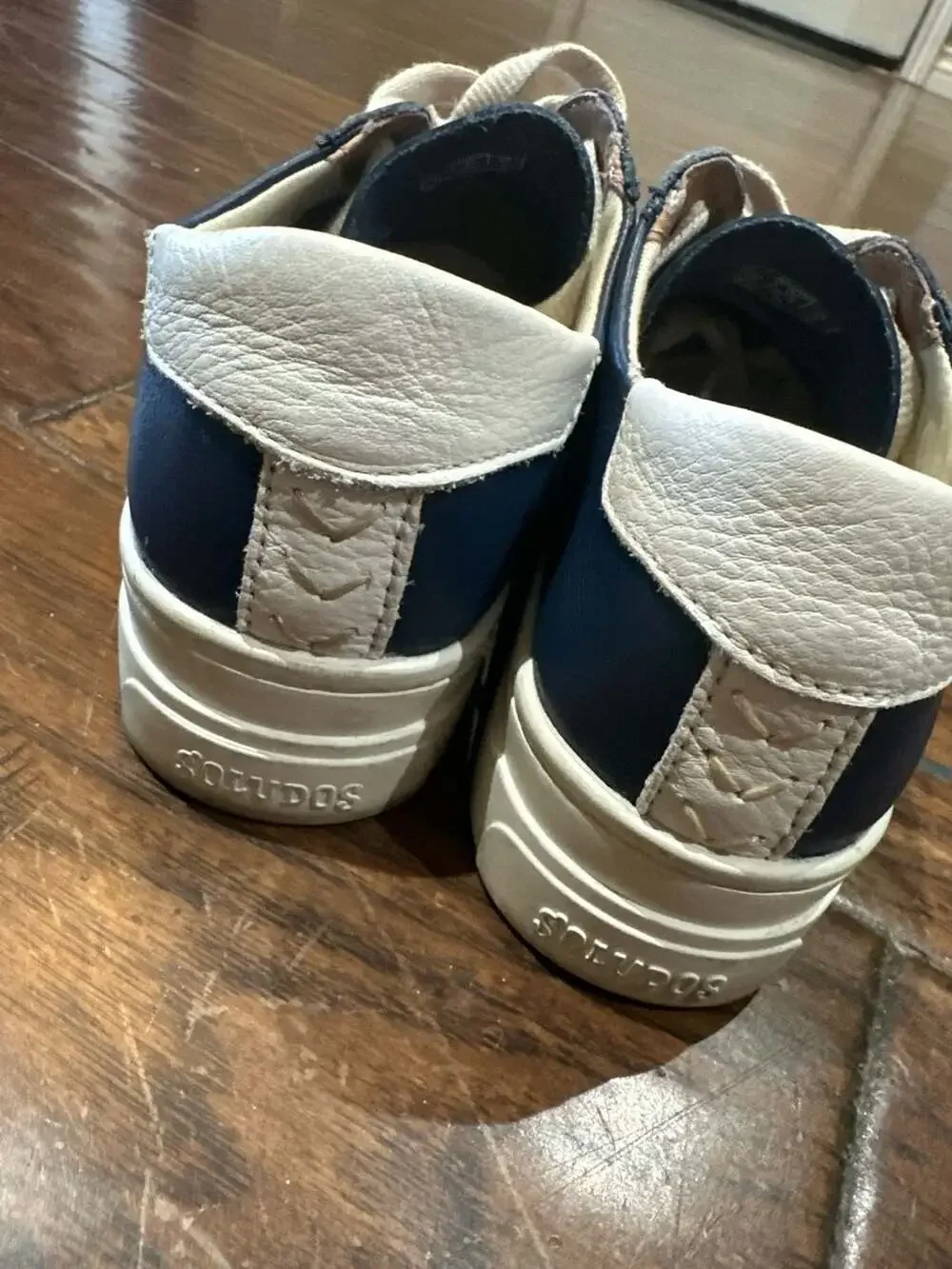 Soludos Ibiza‎ Classic Navy Leather Sneakers Size 7